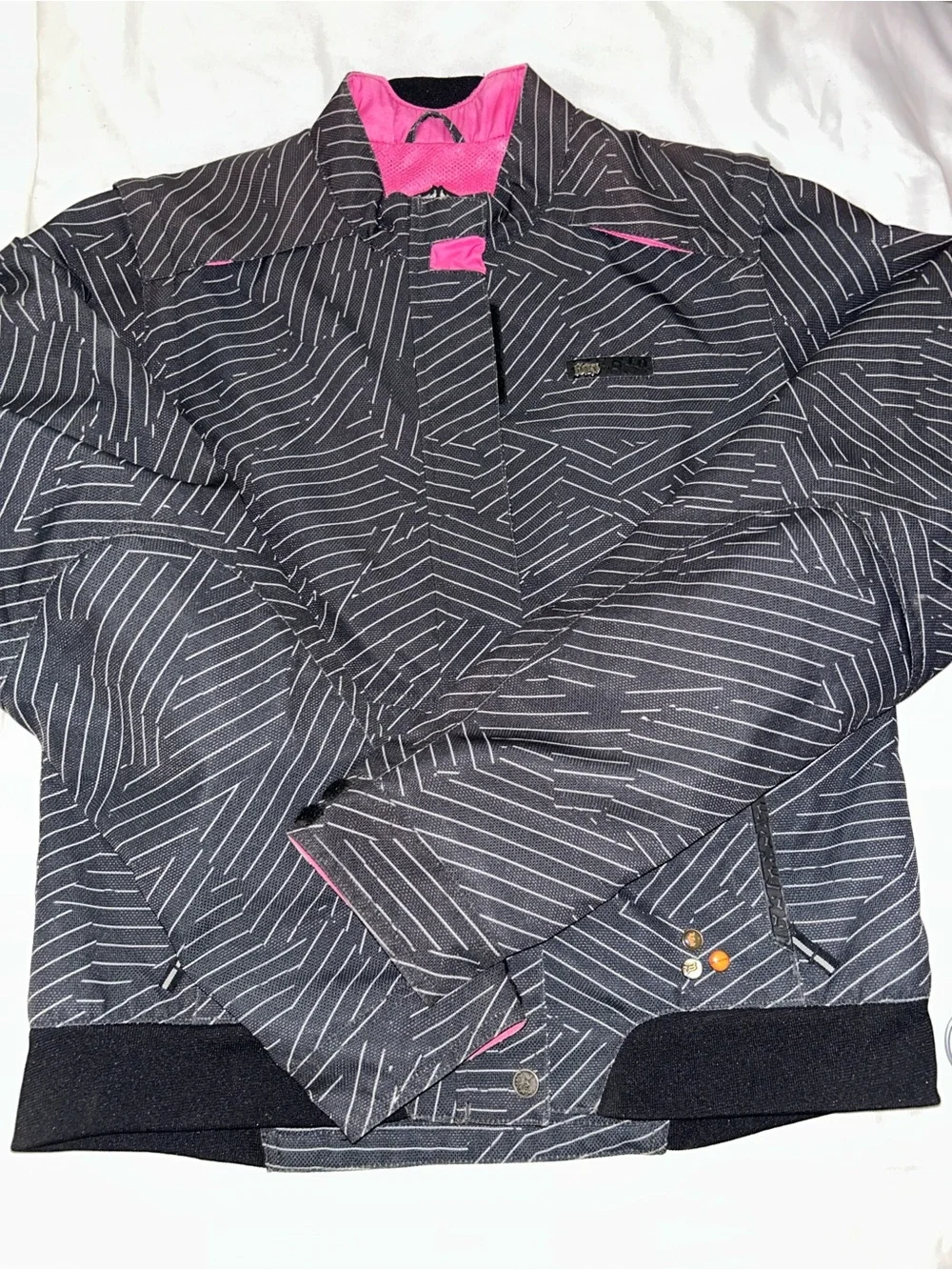 Fox Black Jacket with Hot Pink Lining